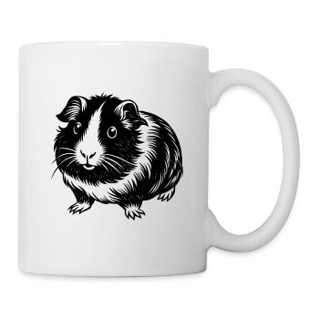Meerschweinchen - Tasse - Weiß - Rechts