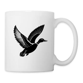 Fliegende Stockente - Tasse - Weiß - Rechts