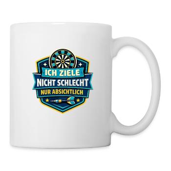 Ich ziele nicht schlecht – Absichtlich - Tasse - Weiß - Rechts