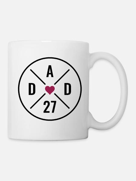 Dad 2027 Herz - Tasse - Weiß