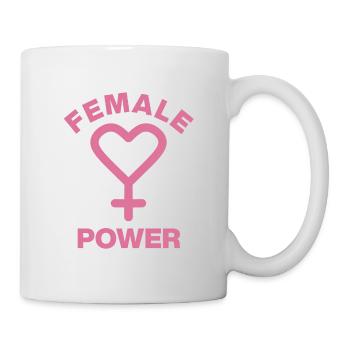 GIRL POWER – HEART OF STRENGTH! ♀ GIRLS SISTERS - Mug - white - Right