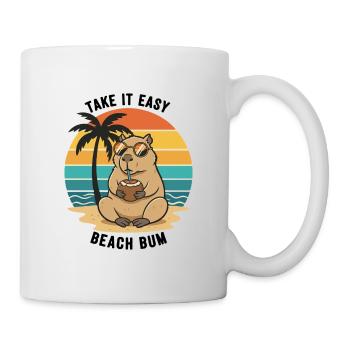 Capybara Beach Bum, ganz ruhig - Tasse - Weiß - Rechts