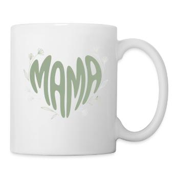 Mom Heart Font with Flowers - Mug - white - Right