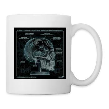 Kunst des Schädelphrenologie-Diagramms - Tasse - Weiß - Rechts