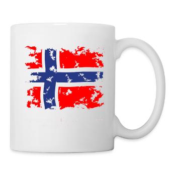 Norway flag vintage - Mug - white - Right