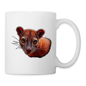Fossa kopf, tiermotive - Tasse - Weiß - Rechts