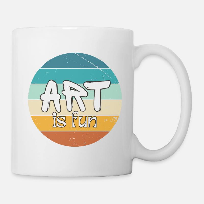Retro Art – Art is Fun - Mug - white