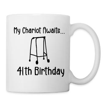 41th Birthday Party Funny 41 Years Old Birthday - Mug - white - Right