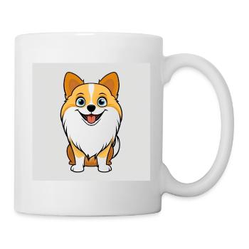Dog Cartoon - Tasse - Weiß - Rechts