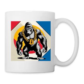 Bitcoin Gorilla Kettenheld - Tasse - Weiß - Rechts