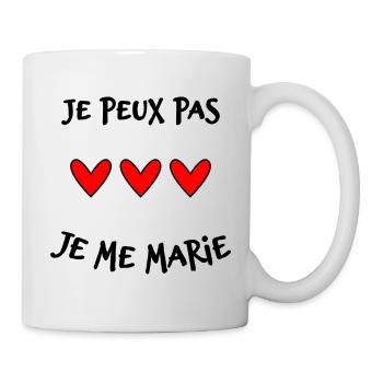 JE PEUX PAS. MARIE. FUTUR MARIE. EVJF. TEAM. TEAM  - Mug blanc - blanc - Droite