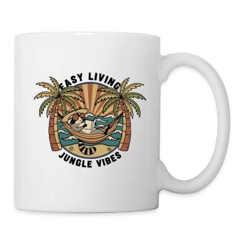 Raccoon Hammock Jungle Easy Living - Mug - white - Right