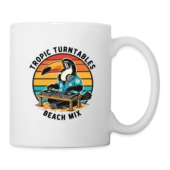 Toucan DJ Tropic Plattenspieler Beach Mix - Tasse - Weiß - Rechts