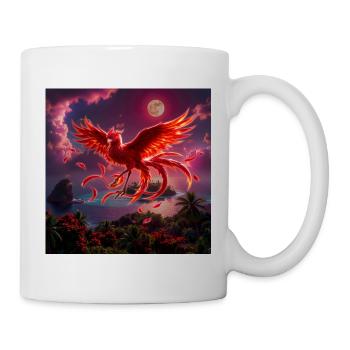 Crimson Phoenix over Tropical Islands - Mug - white - Right