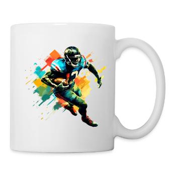 American-Football-Spieler-Illustrationen im Trend - Tasse - Weiß - Rechts