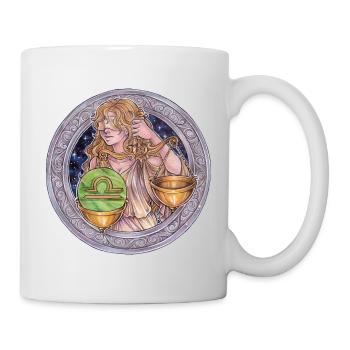 Zodiac Sign Sternzeichen Waage Libra Geschenk - Tasse - Weiß - Rechts