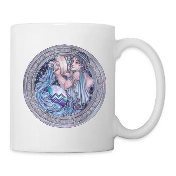 Zodiac Sign Sternzeichen Wassermann Aquarius - Mug - white - Right
