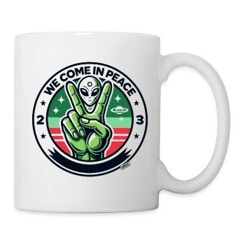 Insigne de Paix Extraterrestre - Mug blanc - blanc - Droite