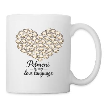 Pelmeni Heart – Pelmeni is my love language - Mug - white - Right