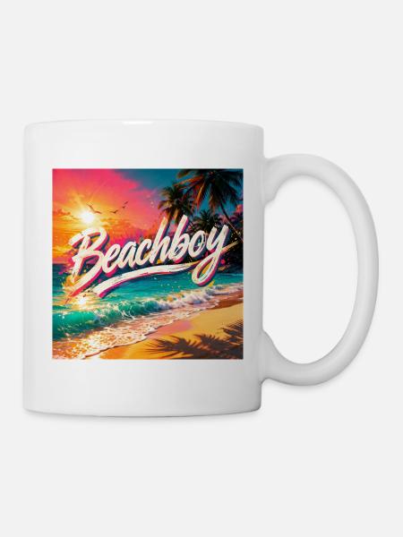 Beachboy Neon Sunset - Tasse - Weiß