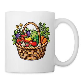 Organic vegetable garden basket - Mug - white - Right