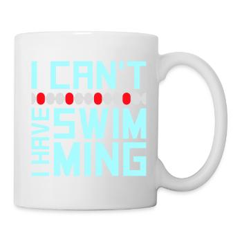Je ne peux pas, j’ai une excuse de nageur drôle - Mug blanc - blanc - Droite