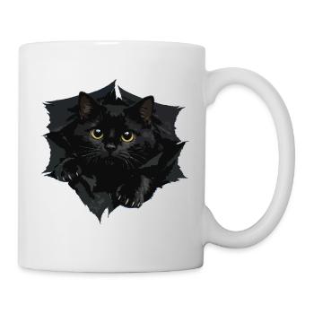 Black Cat by Clipped Edge - Mug - white - Right