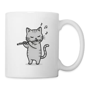 Musikalische Katze schenkt Musik Katzen - Tasse - Weiß - Rechts
