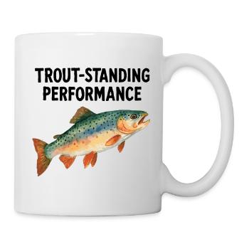 Trout Watercolor: Trout-standing Performance - Mug - white - Right