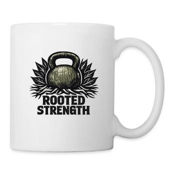 Résistance enracinée : conception éco-primordiale de kettlebell - Mug blanc - blanc - Droite