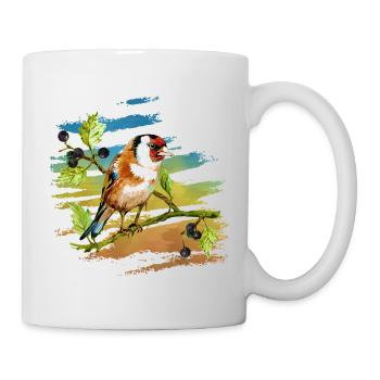 Bunter Vogel - Tasse - Weiß - Rechts