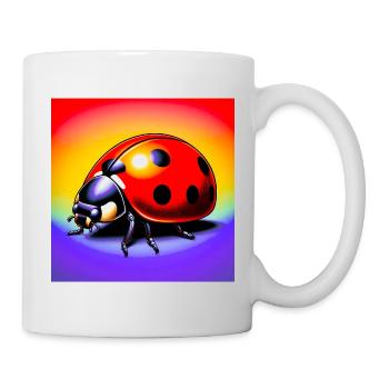 Marienkäfer - Tasse - Weiß - Rechts