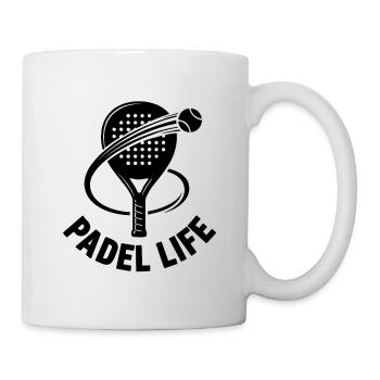 Padel Life Tennis avec raquette - Mug blanc - blanc - Droite