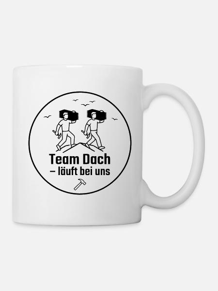 Dachdecker Team Badge - Tasse - Weiß