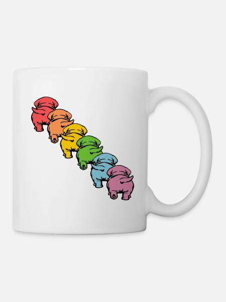 INKLUSION HUNDE REGENBOGEN - Tasse - Weiß