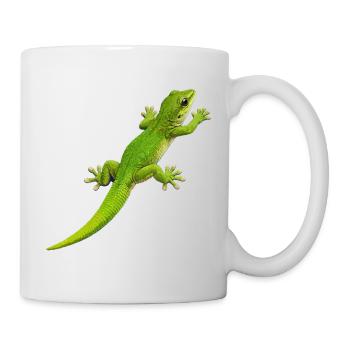 Gecko klettert 1 - Tasse - Weiß - Rechts