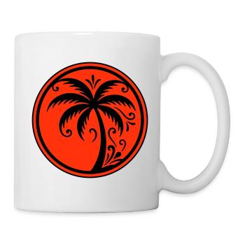 Plage icône des palmiers - Mug blanc - blanc - Droite