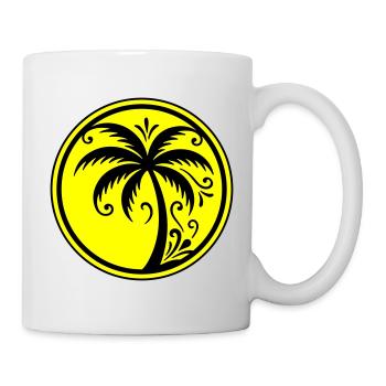 Palm tree icon beach - Mug - white - Right