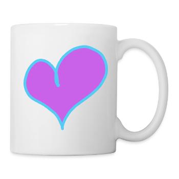 Herz Valentin Liebe Freundin Freund - Tasse - Weiß - Rechts