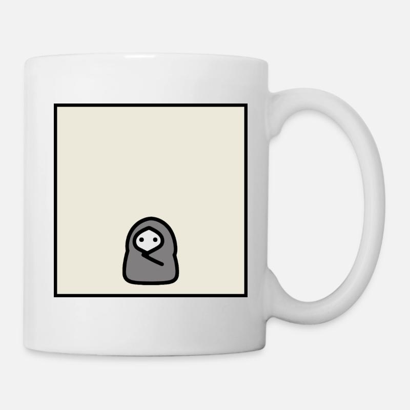 Introverti Cocoon Personnage minimal de mème - Mug blanc - blanc