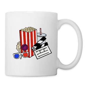 Retro Cinema Snacks Collage - Mug - white - Right