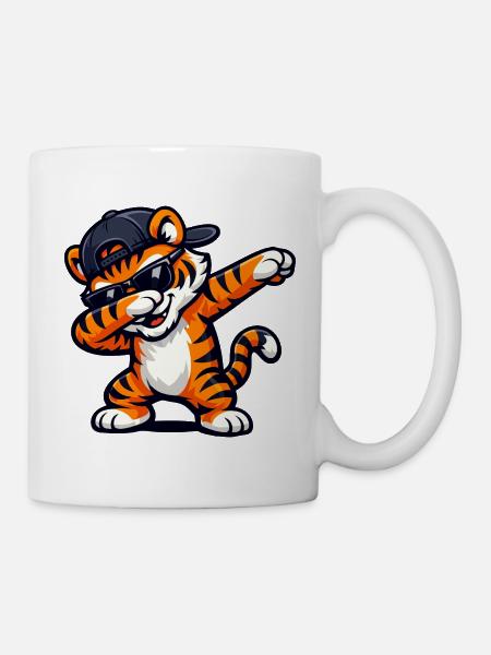 Dabbing Tiger - Tasse - Weiß
