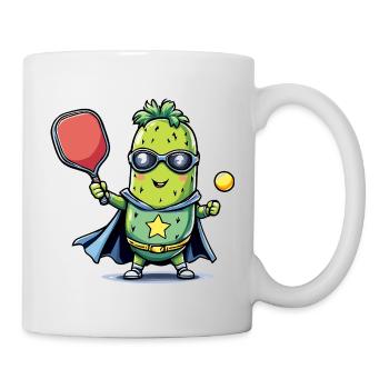 Pickleball Superheld Helden Gurke  - Tasse - Weiß - Rechts