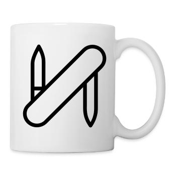Schweizer Taschenmesser - Tasse - Weiß - Rechts