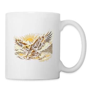 Majestätischer Steinadler Kasach - Tasse - Weiß - Rechts