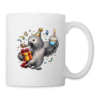 African grey parrot birthday - Mug - white - Right