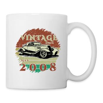 18th Birthday - Classic - Vintage since 05/2008 - Mug - white - Right