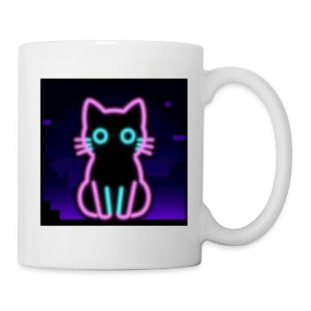 Neon Cat – Pixel Vibes für Gamer & Nerds - Tasse - Weiß - Rechts