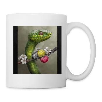 Serpent et électricité - Mug blanc - blanc - Droite