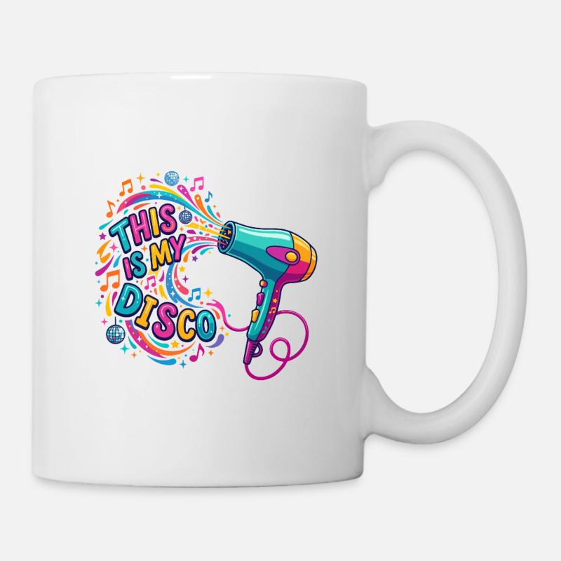 Le sèche-cheveux est mon ASMR disco - Mug blanc - blanc